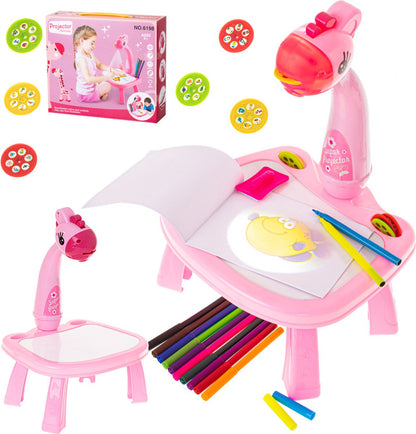 Projecteur de dessin licorne pour enfants avec 24 motifs colorés الحجم الكبير